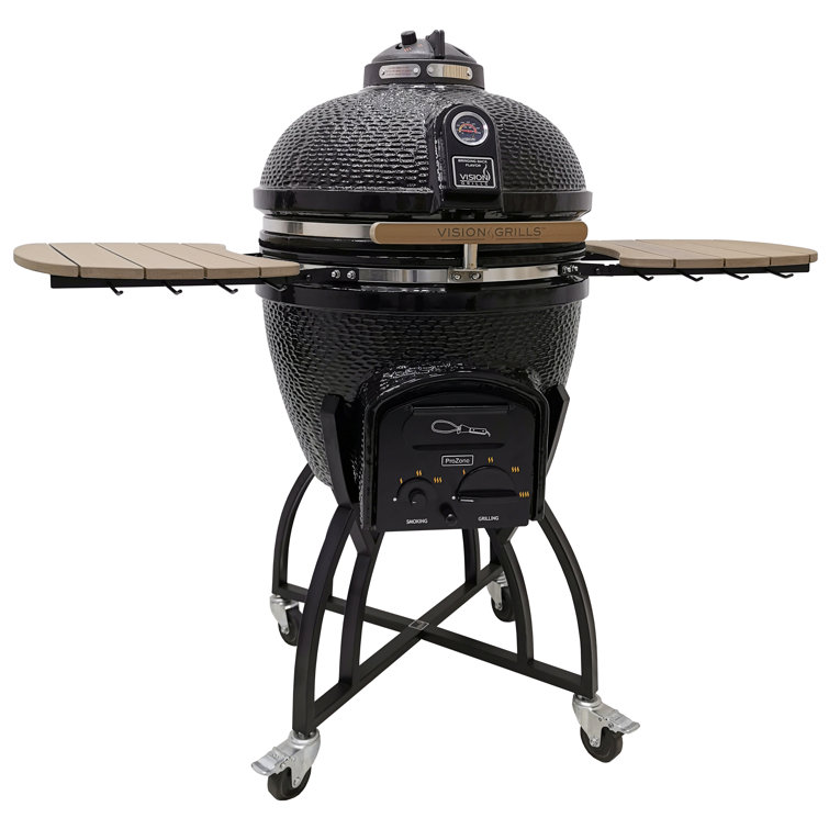 Vision Grills 51" Kamado Charcoal Grill with Smoker & Reviews Wayfair